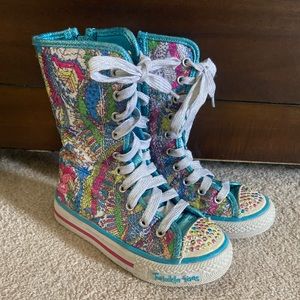 Toddler Skechers High Top Twinkle Toes